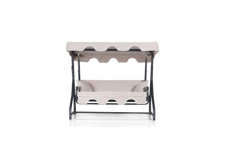 Bellan Utendørs Hengende Sofa 3 Seter - Svart/Cremehvit - Hagemøbler & utemiljø - Utesofa - Hengesofa