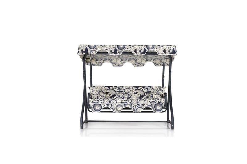 Bellan Utendørs Hengende Sofa 3 Seter - Svart/Cremehvit - Hagemøbler & utemiljø - Utesofa - Hengesofa