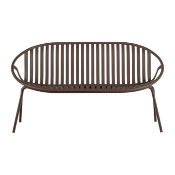 Benk Bruce 134 cm utendørs - Lilla/Brun - Hagemøbler & utemiljø - Utesofa - Hagebenk & utebenk