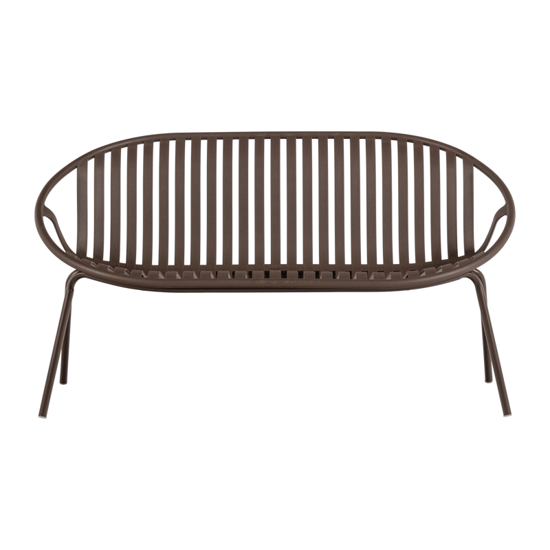 Benk Bruce 134 cm utendørs - Lilla/Brun - Hagemøbler & utemiljø - Utesofa - Hagebenk & utebenk