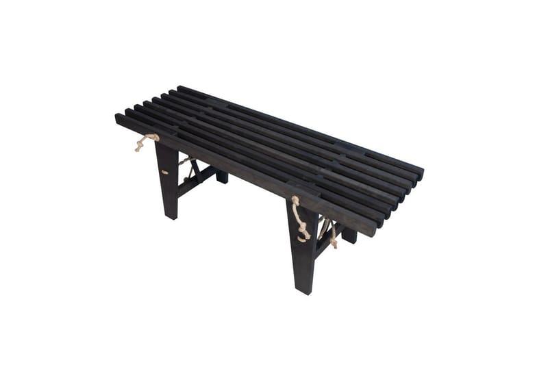 Benke EcoFurn Ecobenk 120 cm Al Svart Oljet - Al Svart Oljet - Hagemøbler & utemiljø - Utesofa - Hagebenk & utebenk
