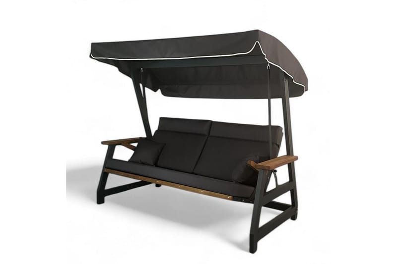 Berriaren Utendørs Hengende Sofa 3 Seter - Natur/Antrasitt - Hagemøbler & utemiljø - Utesofa - Hengesofa