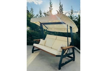 Berriaren Utendørs Hengende Sofa 3 Seter - Natur/Offwhite - Hagemøbler & utemiljø - Utesofa - Hengesofa