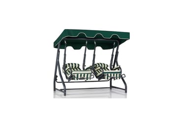 Bhika Hengende Sofa Utendørs 2-seter - Svart/Hvit/Mørkegrønn - Hagemøbler & utemiljø - Utesofa - Hengesofa