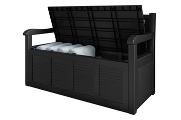 Cliffwyn Utendørsbenk med oppbevaring - Grå - Hagemøbler & utemiljø - Utesofa - Hagebenk & utebenk