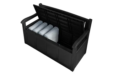 Cliffwyn Utendørsbenk med oppbevaring - Grå - Hagemøbler & utemiljø - Utesofa - Hagebenk & utebenk