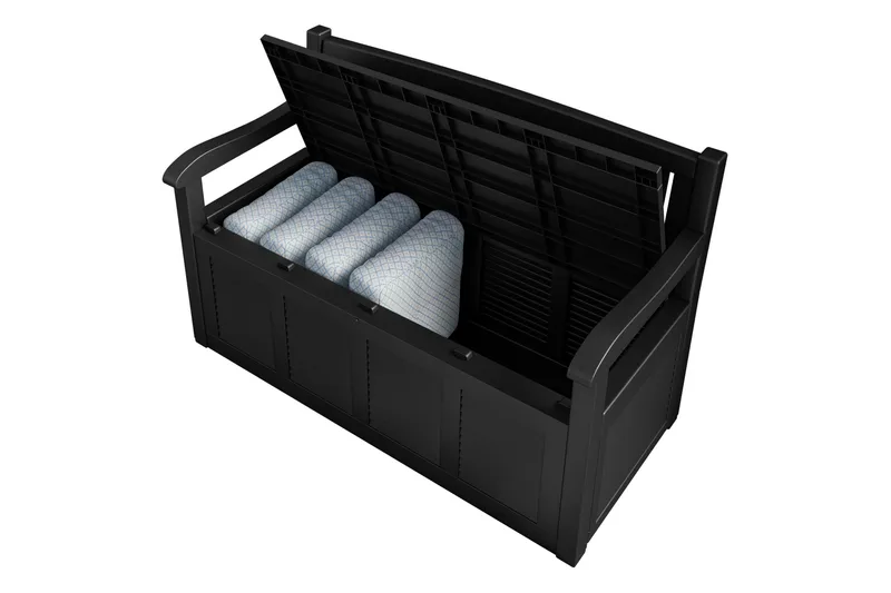 Cliffwyn Utendørsbenk med oppbevaring - Grå - Hagemøbler & utemiljø - Utesofa - Hagebenk & utebenk