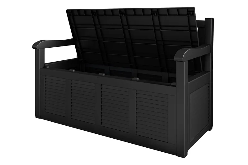 Cliffwyn Utendørsbenk med oppbevaring - Grå - Hagemøbler & utemiljø - Utesofa - Hagebenk & utebenk