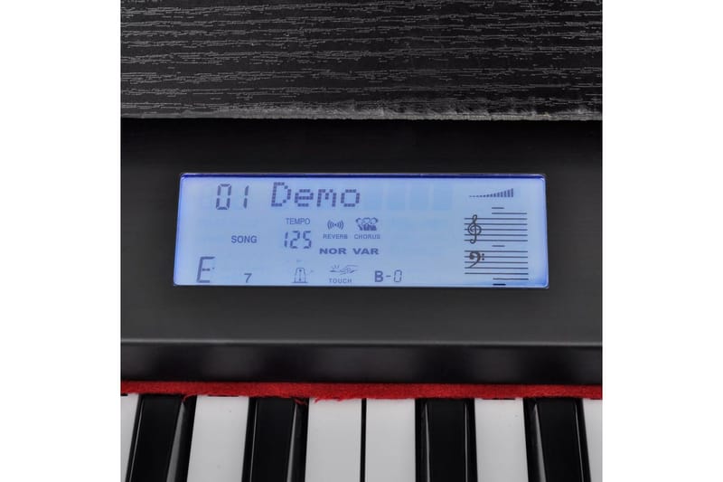 El-piano/digitalt piano med 88 taster og musikkstativ - Hagebenk & utebenk