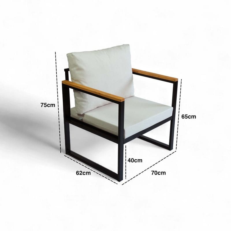 Feylan Hagesofa 70 cm - Beige - Hagemøbler & utemiljø - Utesofa - Hagesofa & hagebenk