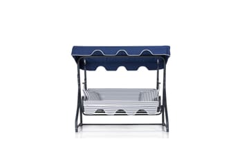 Gowanda Komplett hengekøye 3-seter - Blå/Lysegrå - Hagemøbler & utemiljø - Utesofa - Hammock