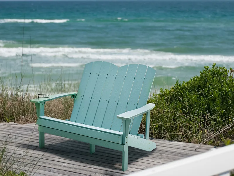 Hagebenk Adirondack 125 cm - Blå - Hagemøbler & utemiljø - Utesofa - Hagebenk & utebenk