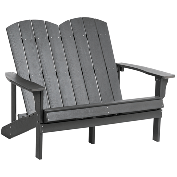 Hagebenk Adirondack 125 cm - Grå - Hagemøbler & utemiljø - Utesofa - Hagebenk & utebenk