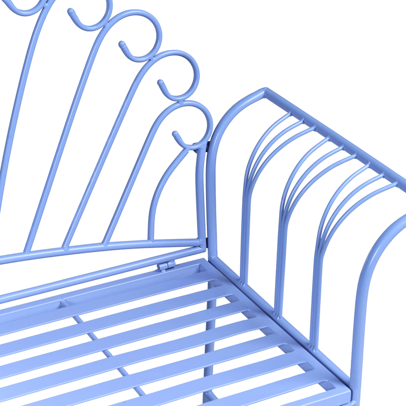 Hagebenk Cavinia 125 cm Jern - Blå - Hagemøbler & utemiljø - Utesofa - Hagebenk & utebenk