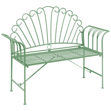 Hagebenk Cavinia 125 cm Jern - Grønn - Hagemøbler & utemiljø - Utesofa - Hagebenk & utebenk