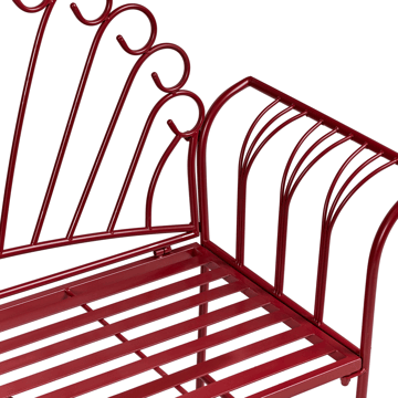 Hagebenk Cavinia 125 cm Jern - Rød - Hagemøbler & utemiljø - Utesofa - Hagebenk & utebenk