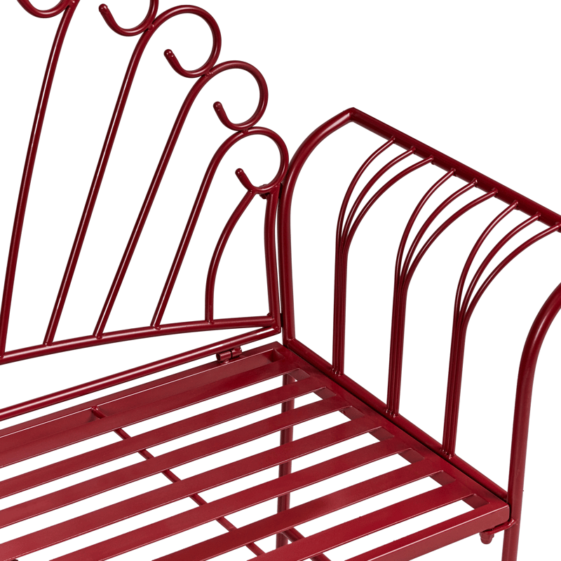 Hagebenk Cavinia 125 cm Jern - Rød - Hagemøbler & utemiljø - Utesofa - Hagebenk & utebenk