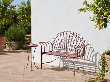Hagebenk Cavinia 125 cm Jern - Rød - Hagemøbler & utemiljø - Utesofa - Hagebenk & utebenk