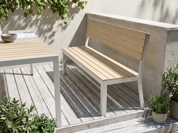 Hagebenk Como 174 cm - Beige/hvit - Hagemøbler & utemiljø - Utesofa - Hagebenk & utebenk