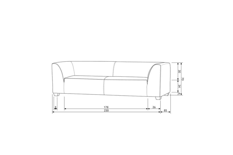 Hagebenk Hollandia - Grå, 3 Seter - Hagemøbler & utemiljø - Utesofa - Hagebenk & utebenk