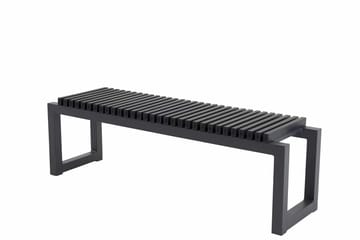 Athena benk utendørs 140 cm svart - Svart - Hagemøbler & utemiljø - Utesofa - Hagebenk & utebenk