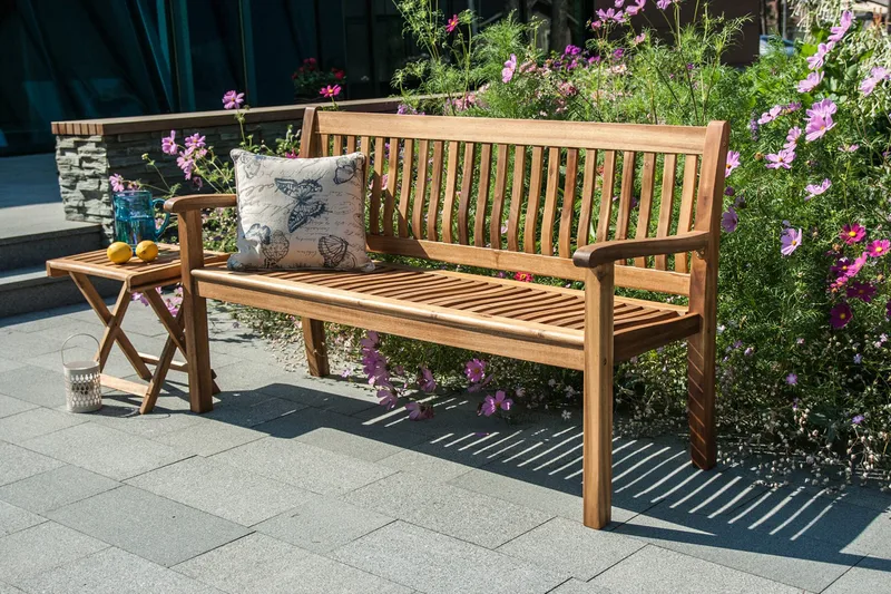 Benk FINLAY 150x61xH91cm Akasie - Hagemøbler & utemiljø - Utesofa - Hagebenk & utebenk