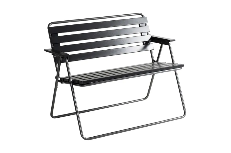 Benk Retro 322, 2-pers. Svart/Grå, Varax