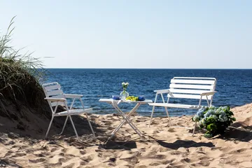 Benk Retro 322 2-pers. Hvit - Varax - Hagemøbler & utemiljø - Utesofa - Hagebenk & utebenk