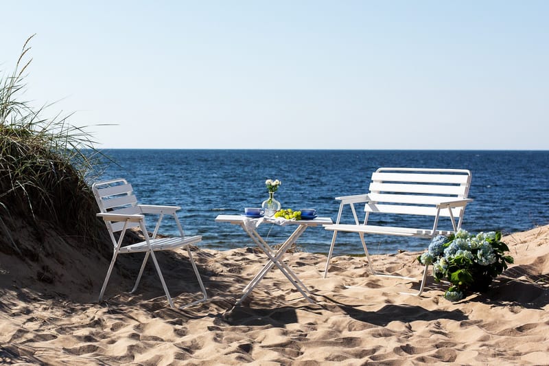 Benk Retro 322 2-pers. Hvit - Varax - Hagemøbler & utemiljø - Utesofa - Hagebenk & utebenk