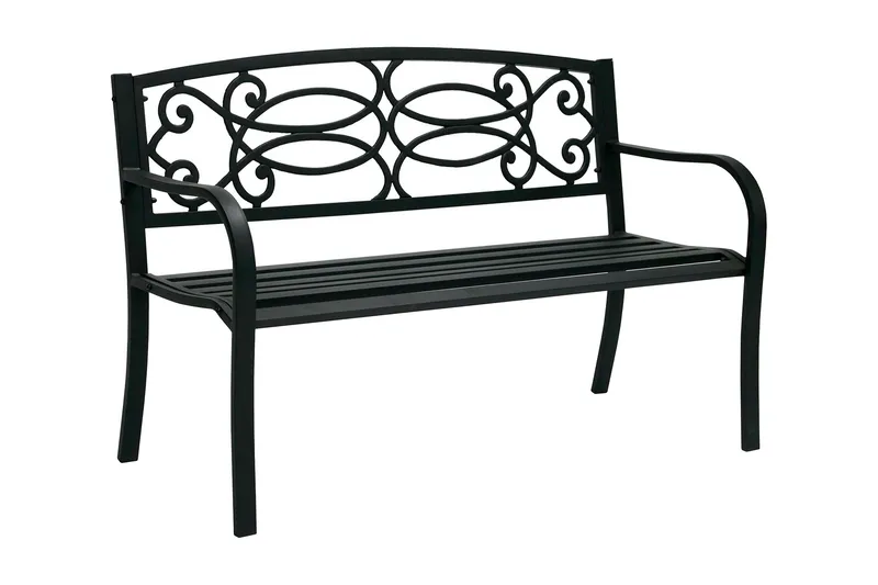 Benk VERDE 128x59xH85cm svart