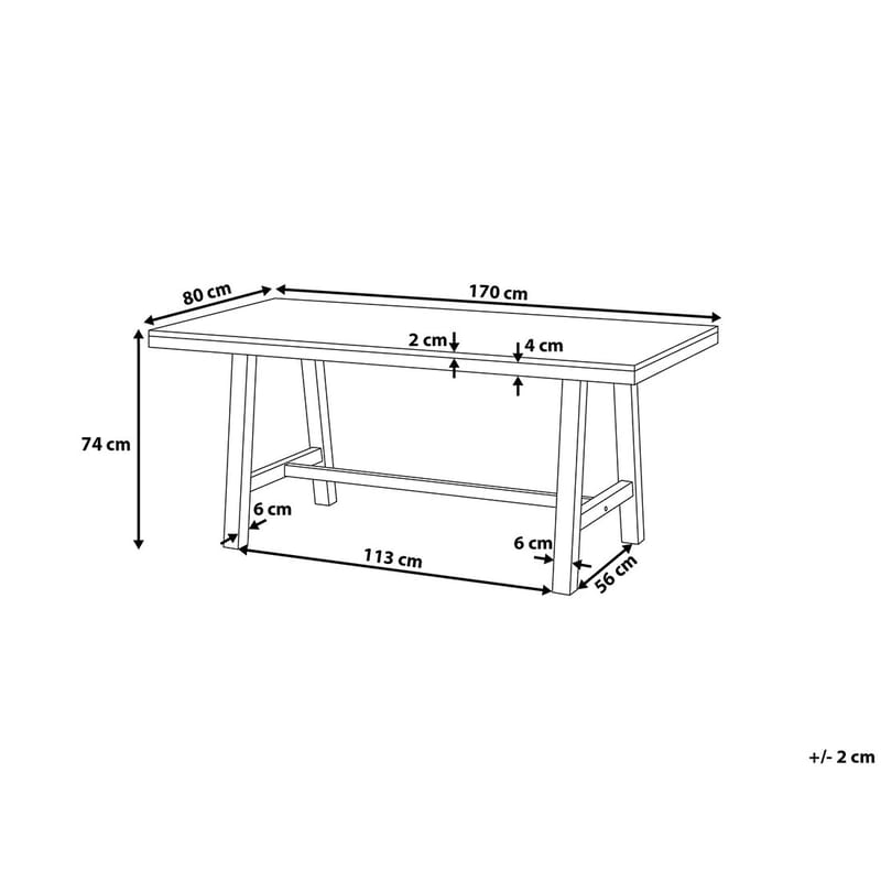 Bord Scania 170 cm - Tre | Natur - Hagebenk & utebenk