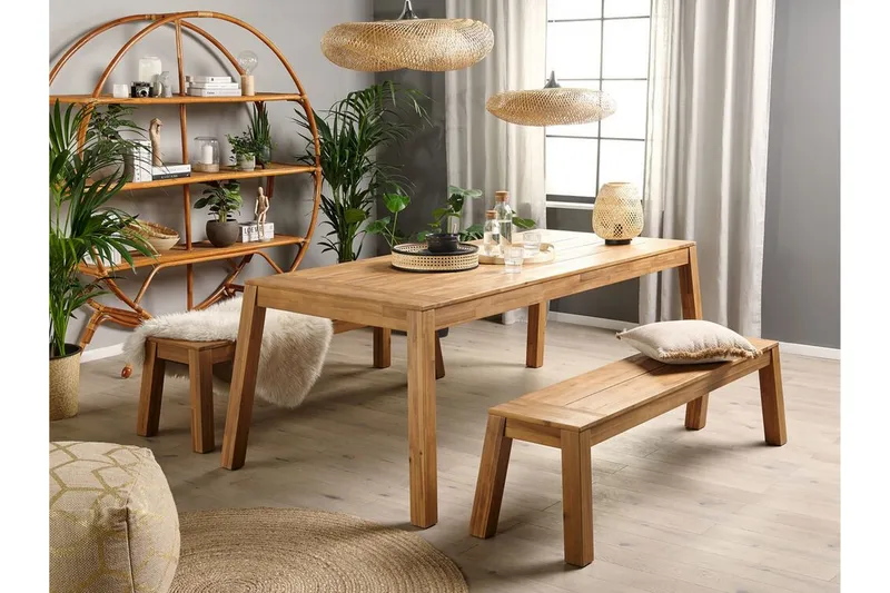 Coteto 3-seters Sittebenk 160 cm - Akasie - Hagemøbler & utemiljø - Utesofa - Hagebenk & utebenk