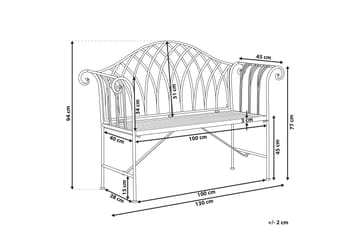Estadilla Hagebenk - Hvit - Hagemøbler & utemiljø - Utesofa - Hagebenk & utebenk