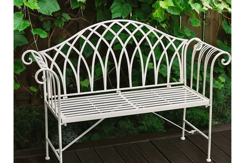Estadilla Hagebenk - Hvit - Hagemøbler & utemiljø - Utesofa - Hagebenk & utebenk