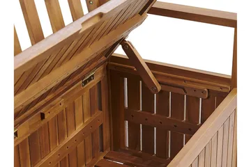 Hagebenk 120 cm akasietre terrakotta SOVANA - Tre/natur - Hagemøbler & utemiljø - Utesofa - Hagebenk & utebenk