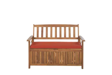 Hagebenk 120 cm akasietre terrakotta SOVANA - Tre/natur - Hagemøbler & utemiljø - Utesofa - Hagebenk & utebenk