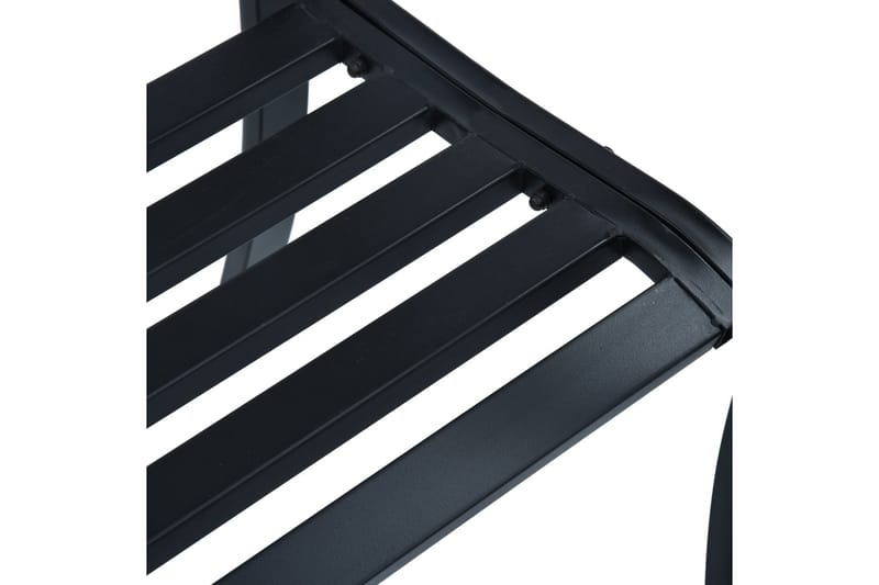 Hagebenk 125 cm svart stål - Svart - Hagebenk & utebenk