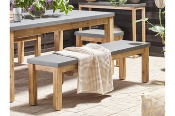 Hagebenk 160 cm grå OSTUNI - Grå - Hagemøbler & utemiljø - Utesofa - Hagebenk & utebenk