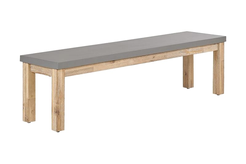 Hagebenk 160 cm grå OSTUNI - Grå - Hagemøbler & utemiljø - Utesofa - Hagebenk & utebenk
