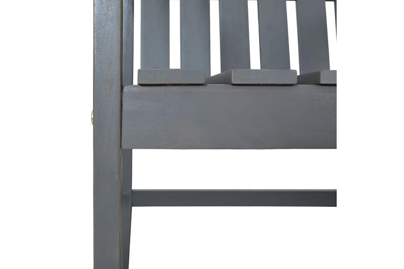 Hagebenk grå 110 cm heltre akasie - Grå - Hagebenk & utebenk