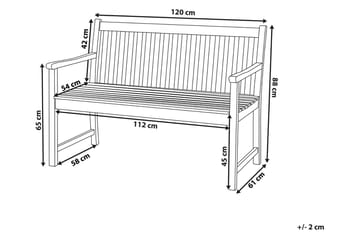 Hagebenk Sutko 120 cm - Tre|Natur - Hagemøbler & utemiljø - Utesofa - Hagebenk & utebenk