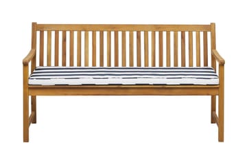 Hagebenk Sutko 160 cm - Natur/Blå/Akacia - Hagemøbler & utemiljø - Utesofa - Hagebenk & utebenk
