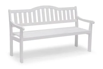 Hillerstorp Sara Utebenk Saksbord - Furu/Hvit - Hagemøbler & utemiljø - Utesofa - Hagebenk & utebenk