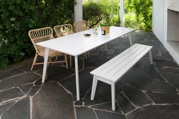Hillerstorp Stoltö Benk - Hvit - Hagemøbler & utemiljø - Utesofa - Hagebenk & utebenk