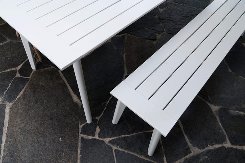 Hillerstorp Stoltö Benk - Hvit - Hagemøbler & utemiljø - Utesofa - Hagebenk & utebenk