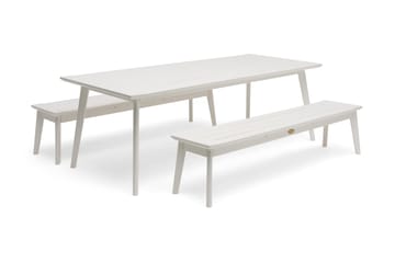 Hillerstorp Stoltö Benk - Hvit - Hagemøbler & utemiljø - Utesofa - Hagebenk & utebenk