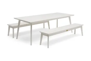 Hillerstorp Stoltö Benk - Hvit - Hagemøbler & utemiljø - Utesofa - Hagebenk & utebenk