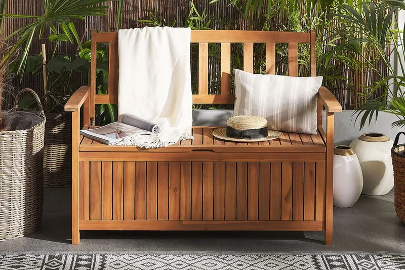 Jaraicejo Hagebenk med Oppbevaring - Brun - Hagemøbler & utemiljø - Utesofa - Hagebenk & utebenk