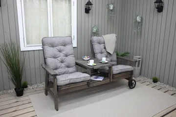 KIngdom Utebenk 177 cm - Grå - Hagemøbler & utemiljø - Utesofa - Hagebenk & utebenk