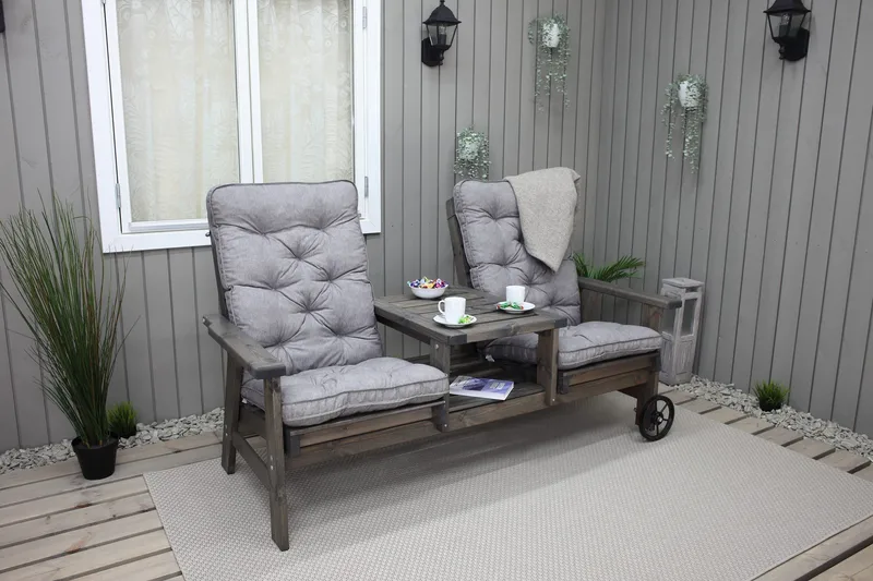 KIngdom Utebenk 177 cm - Grå - Hagemøbler & utemiljø - Utesofa - Hagebenk & utebenk